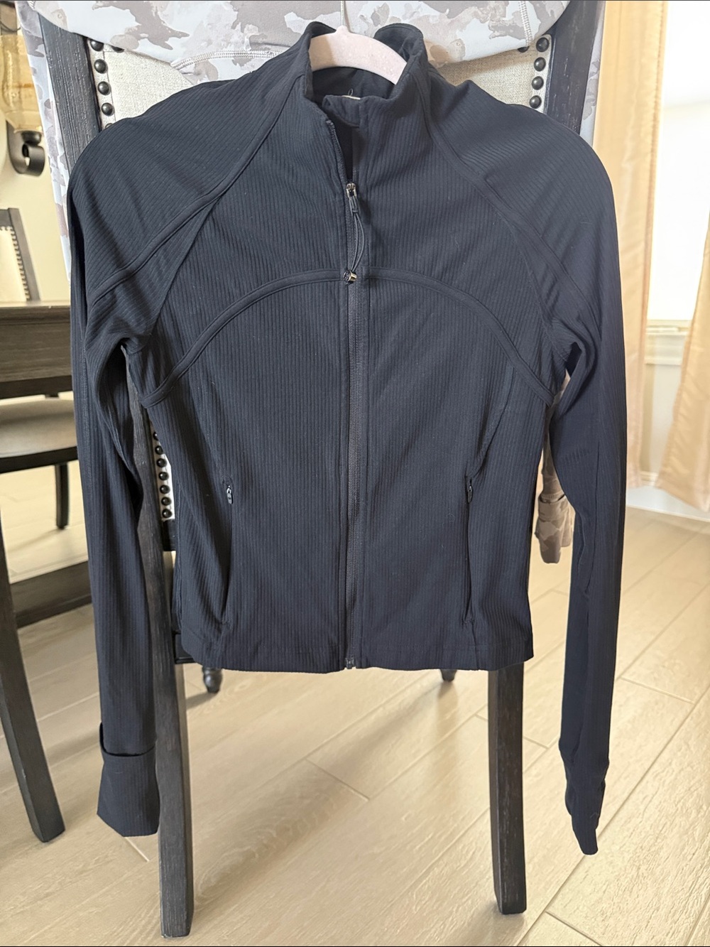 lululemon athletica Black Ribbed Define Jacket sz 8